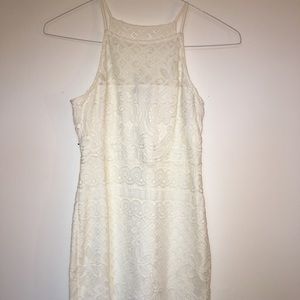 Off white lace mini dress